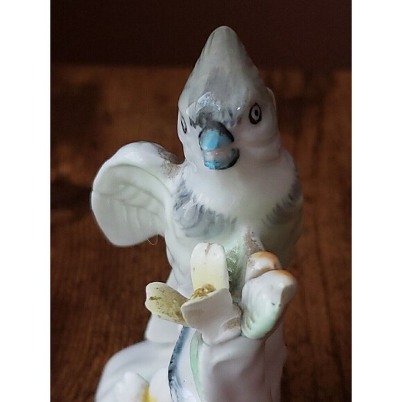 Vtg Ardalt Lenwile BLUE JAY Bird Figurine Verithin Porcelain Small Japan 6868 - Picture 9 of 13